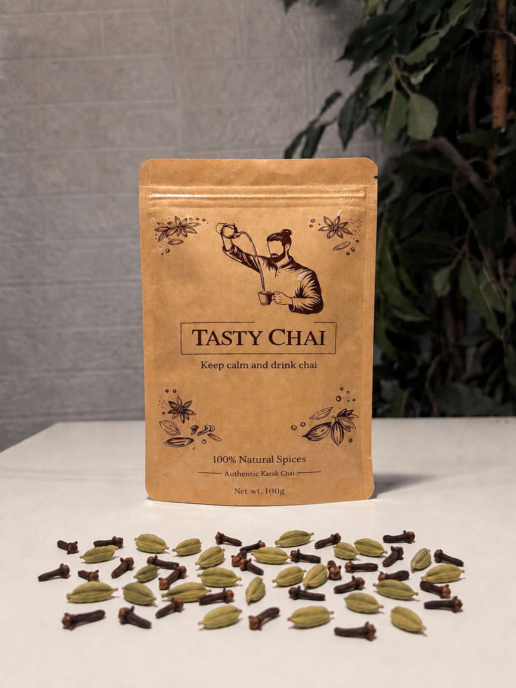 Karak Chai Golden Cardamome + Clou de girofle  20/25 tasses