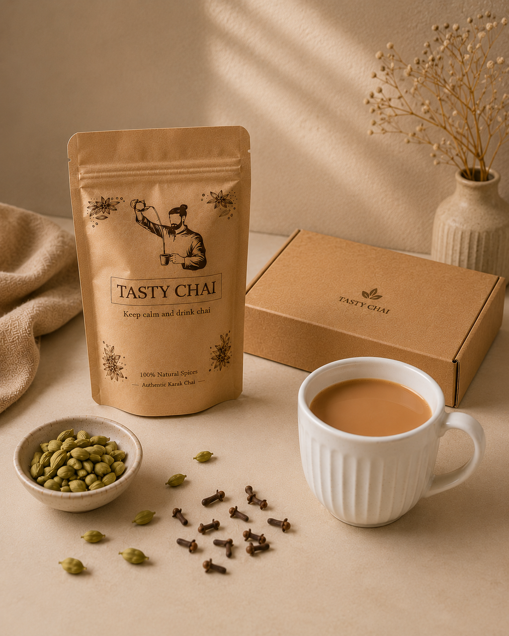 Karak Chai Golden Cardamome + Clou de girofle  20/25 tasses